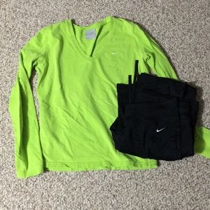 Nike long sleeve shirt and pants